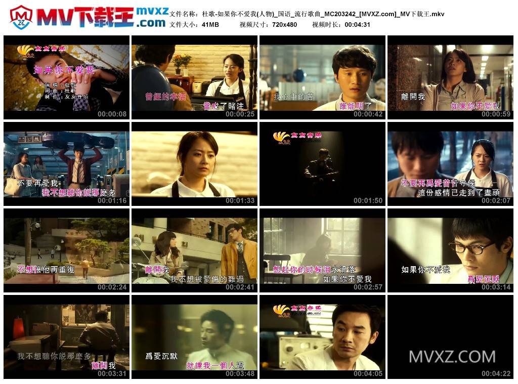 杜歌-如果你不爱我(人物)_国语_流行歌曲_MC203242